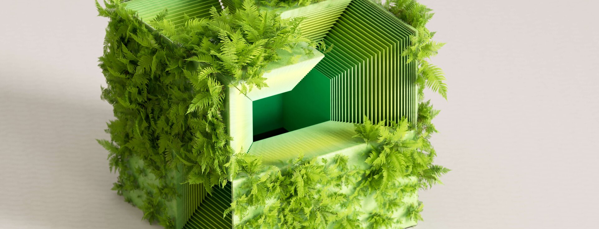 Grüner Quader mi Blättern  | © GettyImages